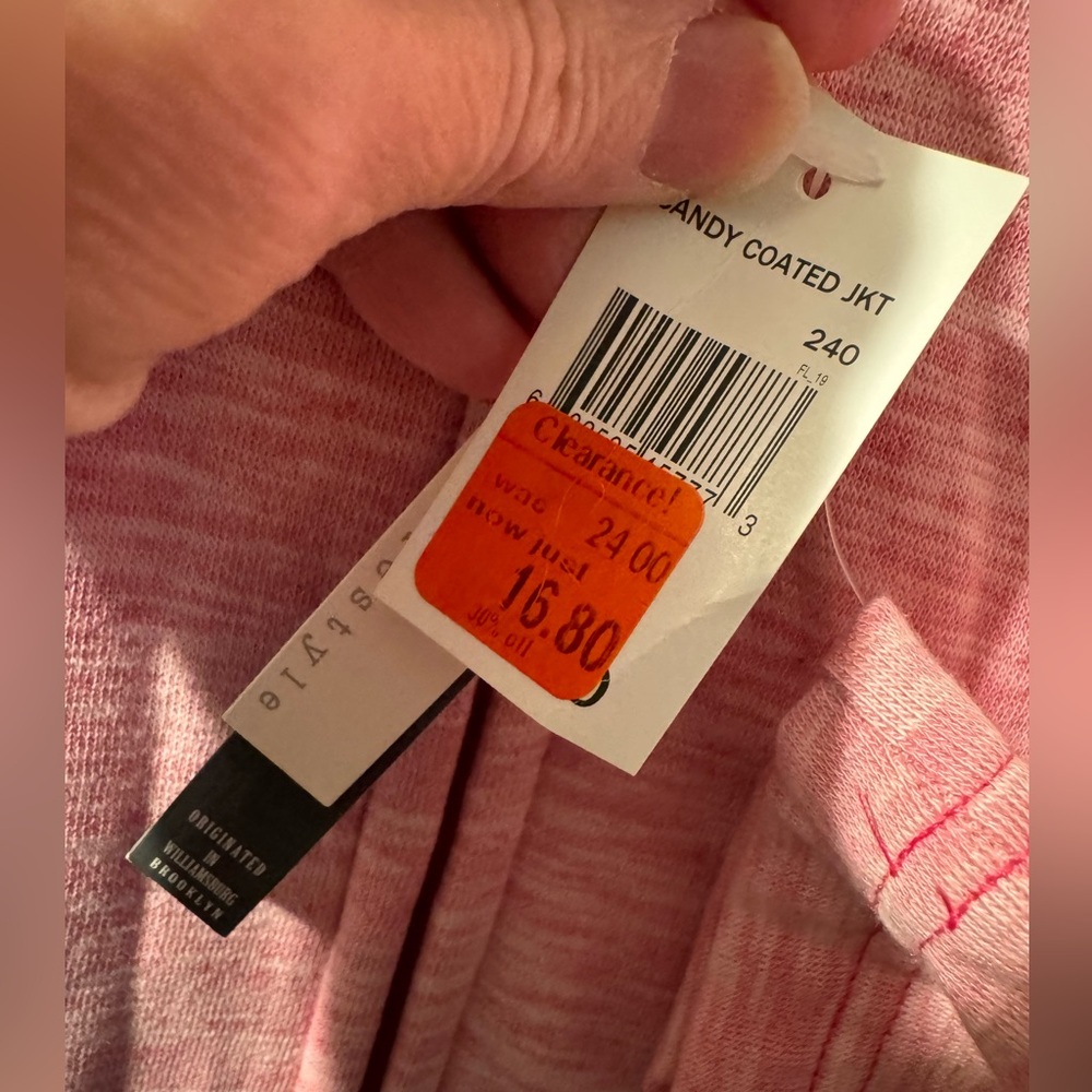 Pink women’s small NWT warmup jacket